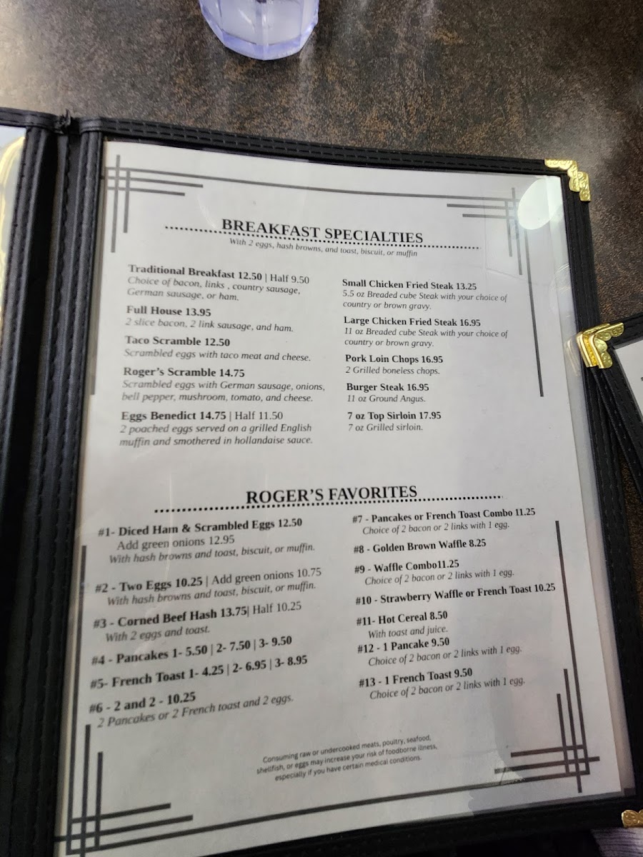 Roger's Restaurant Menu - Image 5